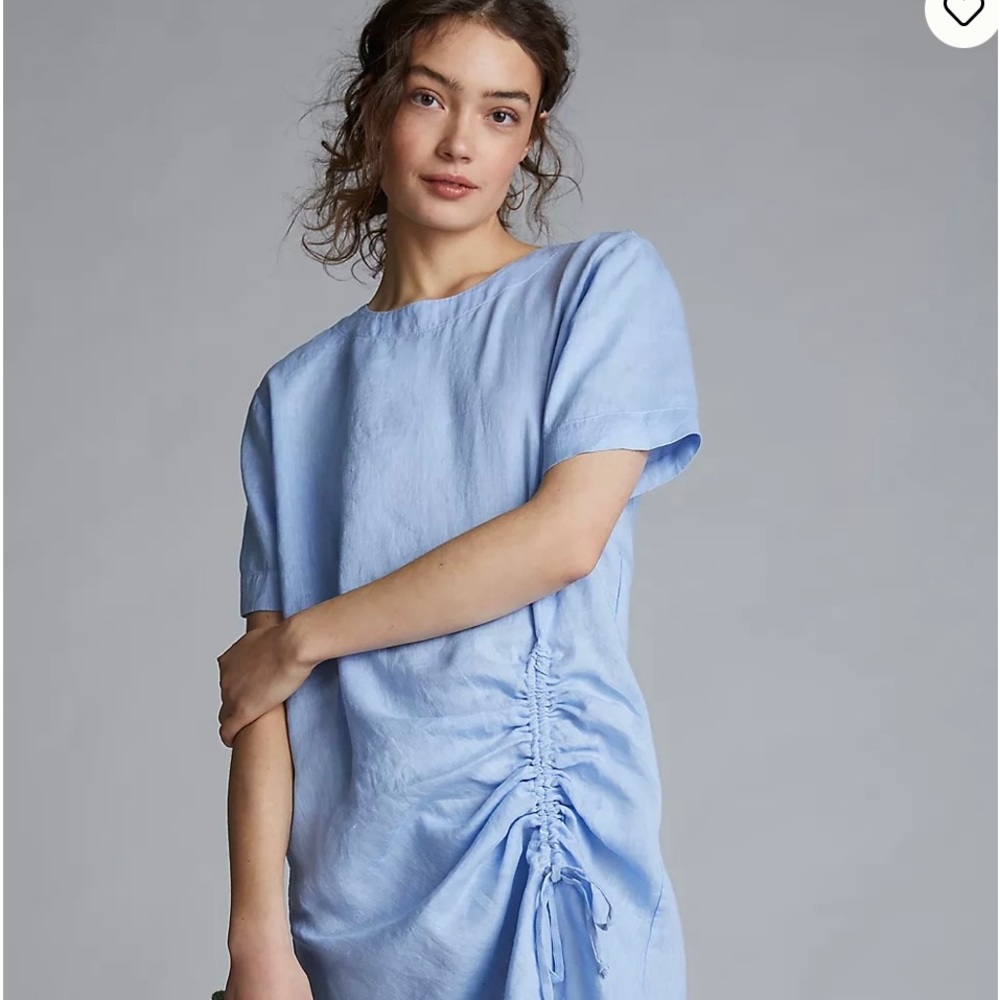 Blue knee length dress